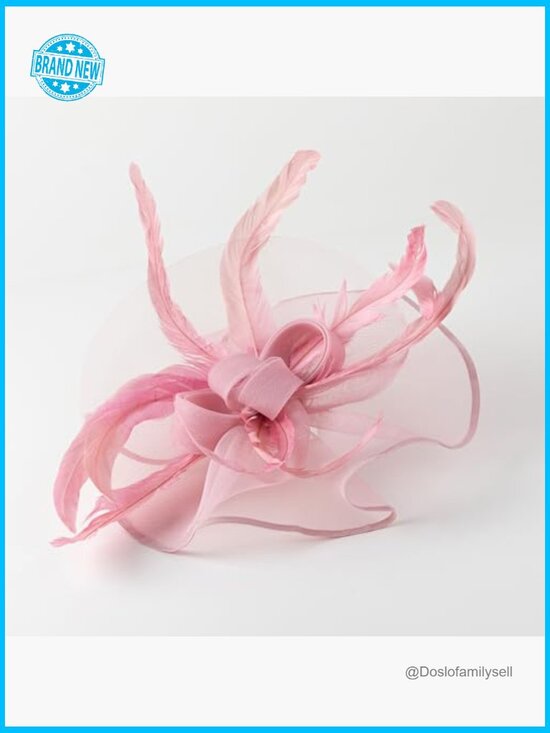Vintage Fascinator Hat Headpiece Feather Floral Derby Wedding Cocktail Tea main image 4